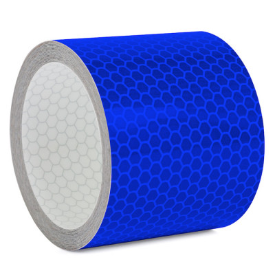 Reflektorband mit Wabenmuster 5cm breit - Blau