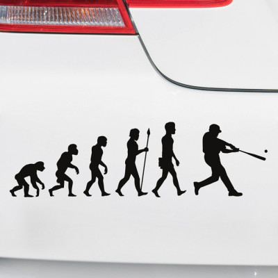 Autoaufkleber Evolution Baseball