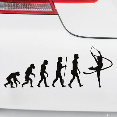 Autoaufkleber Evolution Rhythmische Sportgymnastik