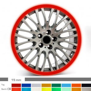 Felgenrandaufkleber 15mm reflektierend Auto
