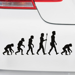 Autoaufkleber Evolution Affe