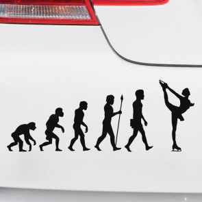 Autoaufkleber Evolution Eiskunstlauf