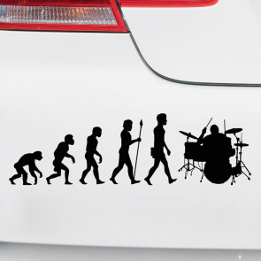 Autoaufkleber Evolution Schlagzeug