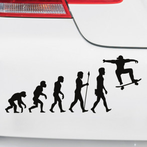 Autoaufkleber Evolution Skateboarder