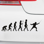 Autoaufkleber Evolution Fechten