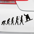 Autoaufkleber Evolution Snowboarden