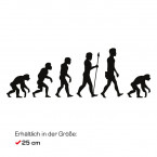 Autoaufkleber Evolution Affe