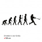 Autoaufkleber Evolution Baseball