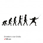 Autoaufkleber Evolution Fechten