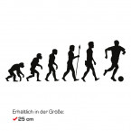 Autoaufkleber Evolution Fußball