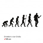 Autoaufkleber Evolution Gitarrist