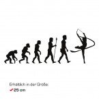 Autoaufkleber Evolution Rhythmische Sportgymnastik