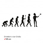 Autoaufkleber Evolution Selfie