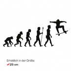 Autoaufkleber Evolution Skateboarder