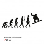 Autoaufkleber Evolution Snowboarden