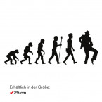 Autoaufkleber Evolution Tanzen