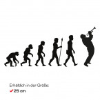 Autoaufkleber Evolution Trompete