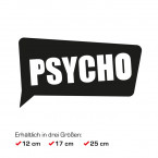 Autoaufkleber Psycho