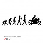 Autoaufkleber Evolution Motorrad