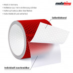 Reflektorband mit Wabenmuster 5cm breit - Rot