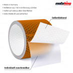 Reflektorband mit Wabenmuster 5cm breit - Orange