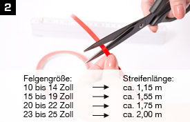 Verklebeanleitung Motoking Felgenaufkleber